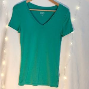 Merona Teal V-Neck Shirt Size Small